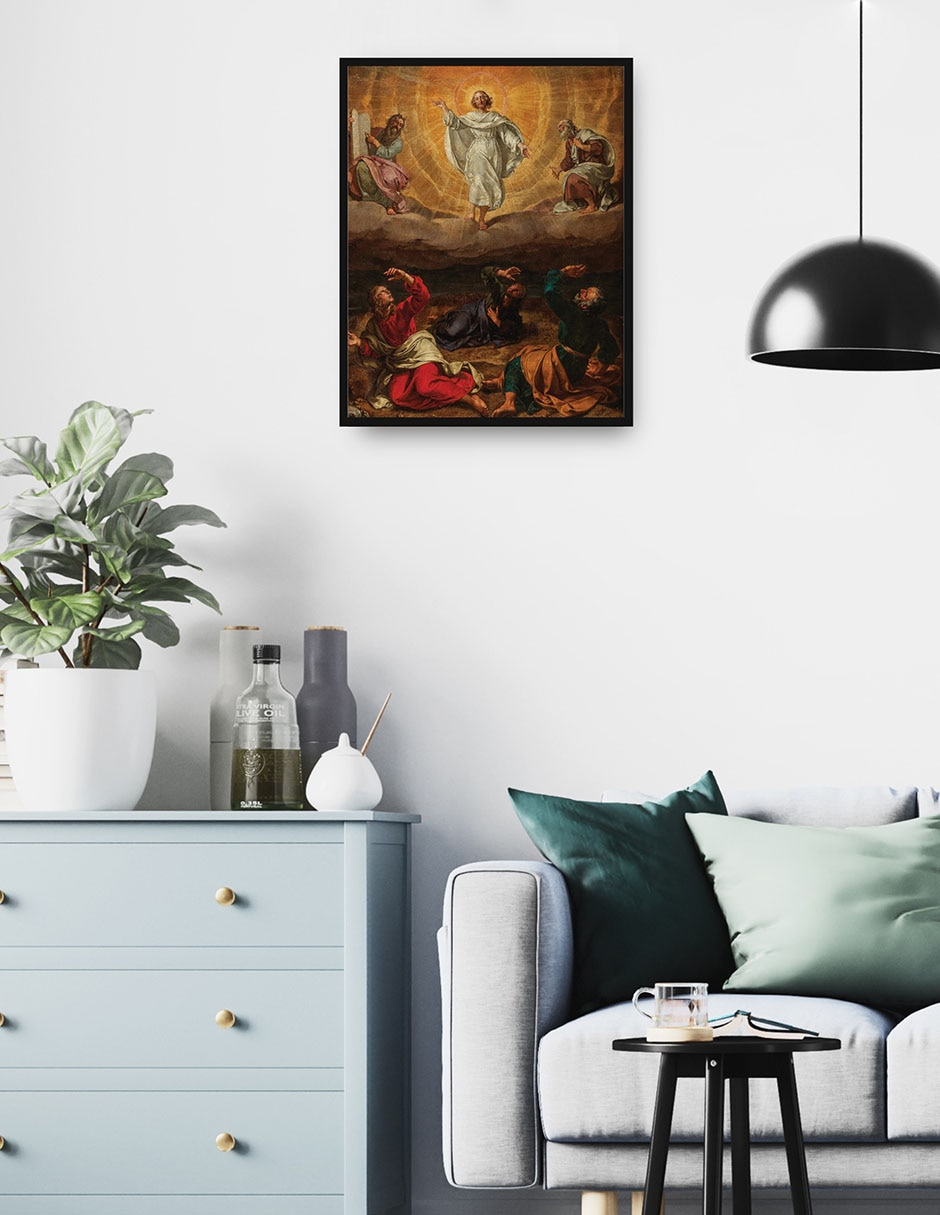 Cuadro decorativo La Transfiguración de Cristo (siglo XVII) técnica mixta Figuras Celestiales 2