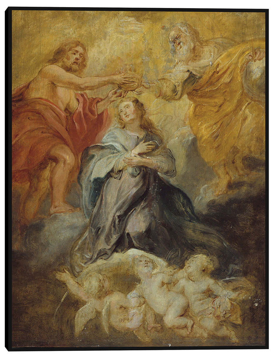 Cuadro decorativo La Coronación de la Virgen (ca 1632-1633) técnica mixta Figuras Celestiales