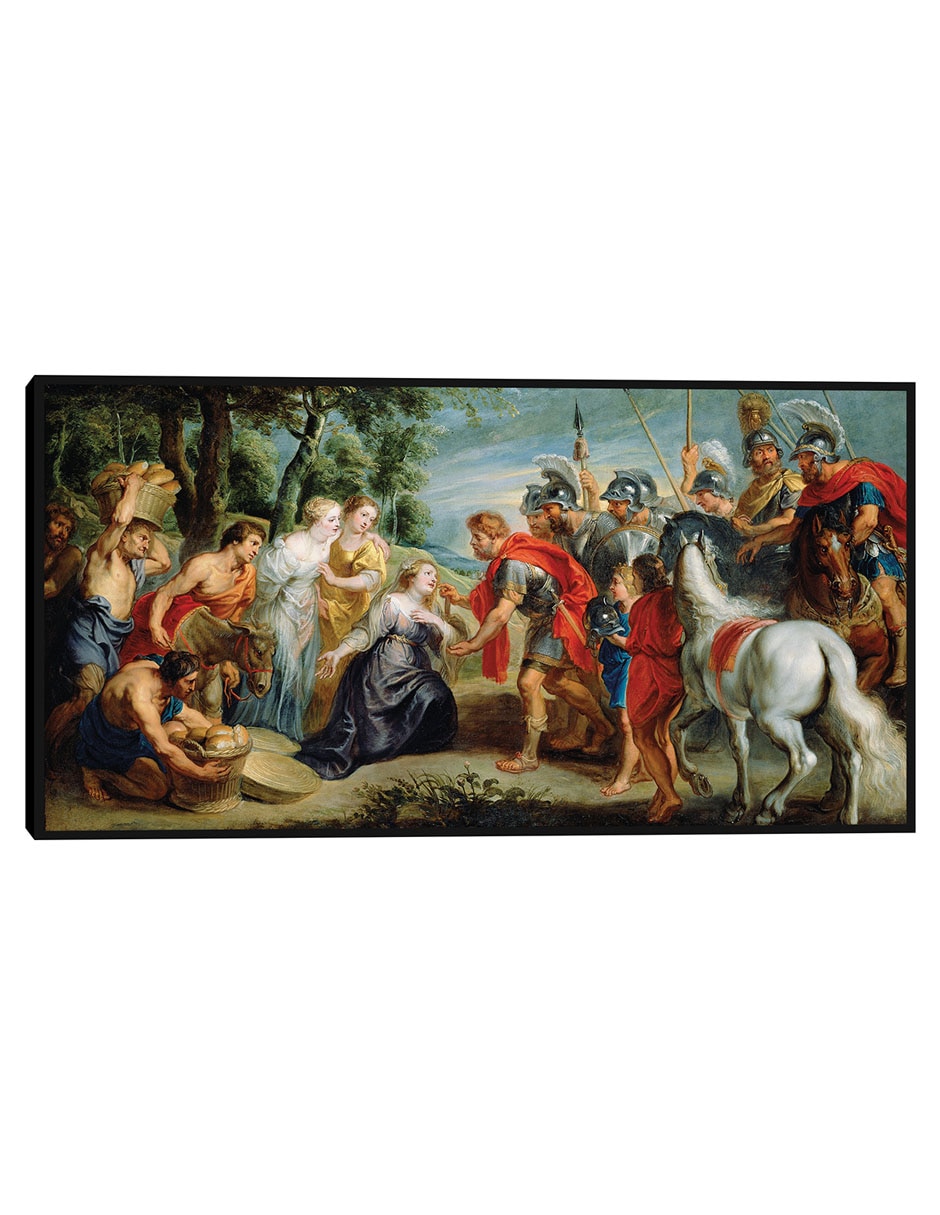 Cuadro decorativo David conoció a Abigail (alrededor de la década de 1620) técnica mixta Figuras Celestiales
