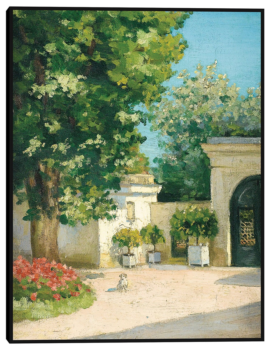 Cuadro decorativo El pórtico de la casa familiar (hacia 1875) técnica mixta Campos
