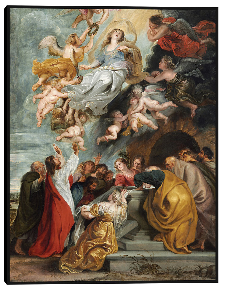Cuadro decorativo La Asunción de la Virgen (probablemente a mediados de la década de 1620) técnica mixta Figuras Celestiales