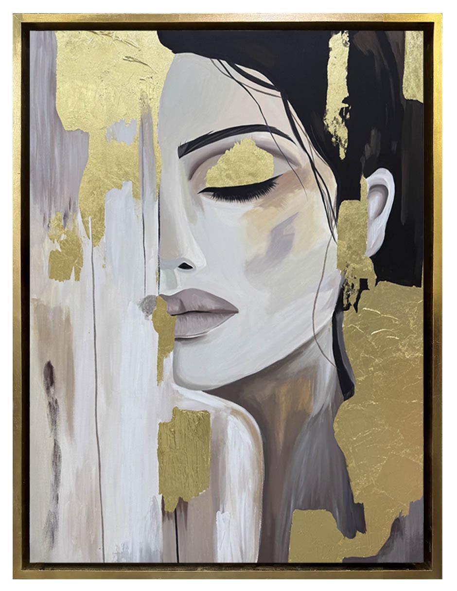 Pintura Aura de Oro técnica acrílico