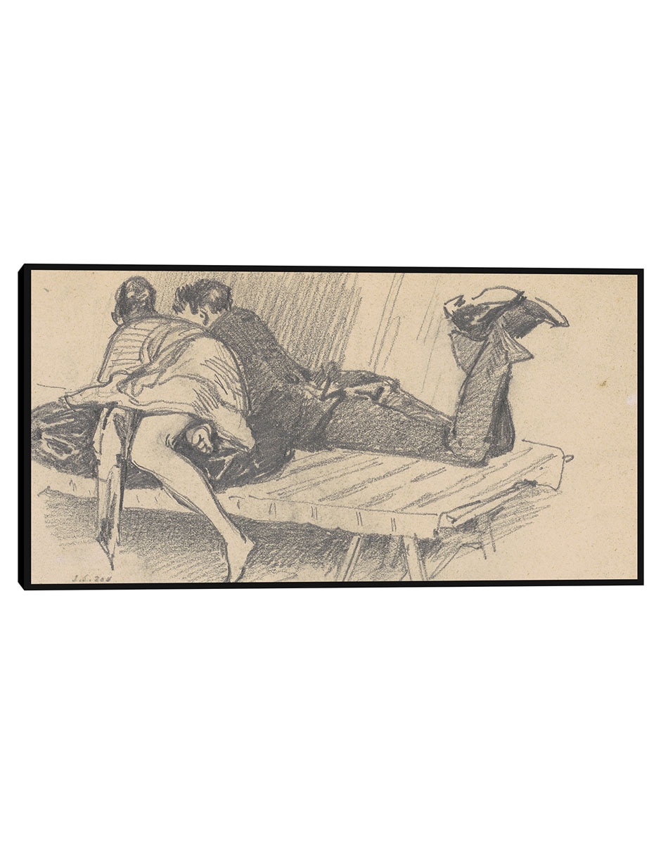 Cuadro decorativo Pareja en un catre (c. 1874-1877) técnica mixta Bocetos