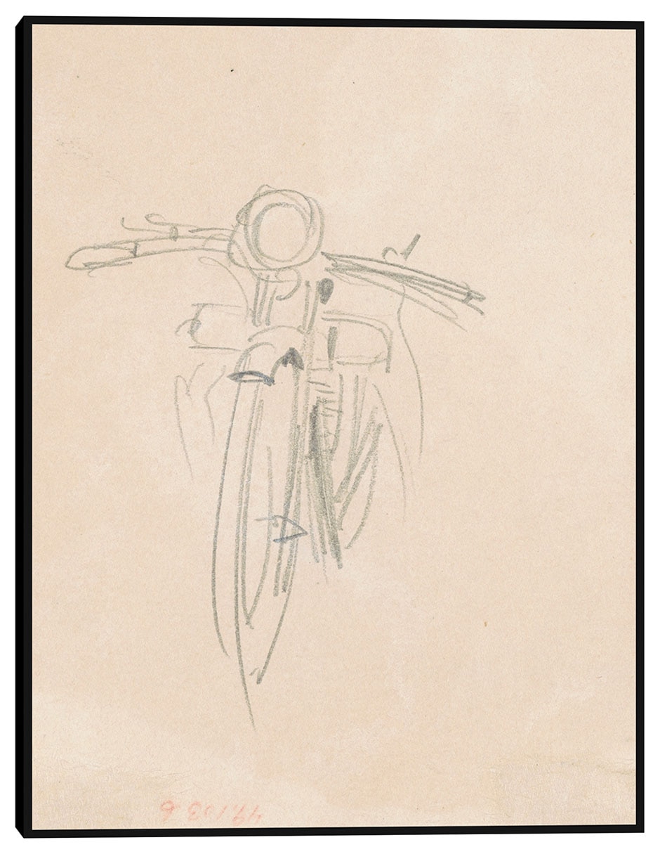 Cuadro decorativo Motocicleta (verso) (1918) técnica mixta Formas