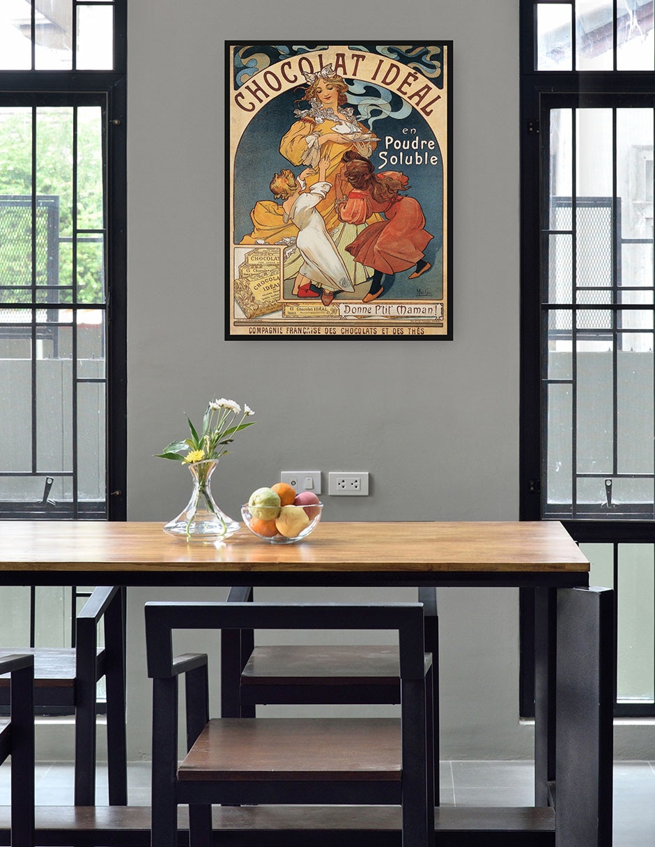 Cuadro decorativo Chocolate Ideal (antes de 1897) técnica mixta Publicidad 2