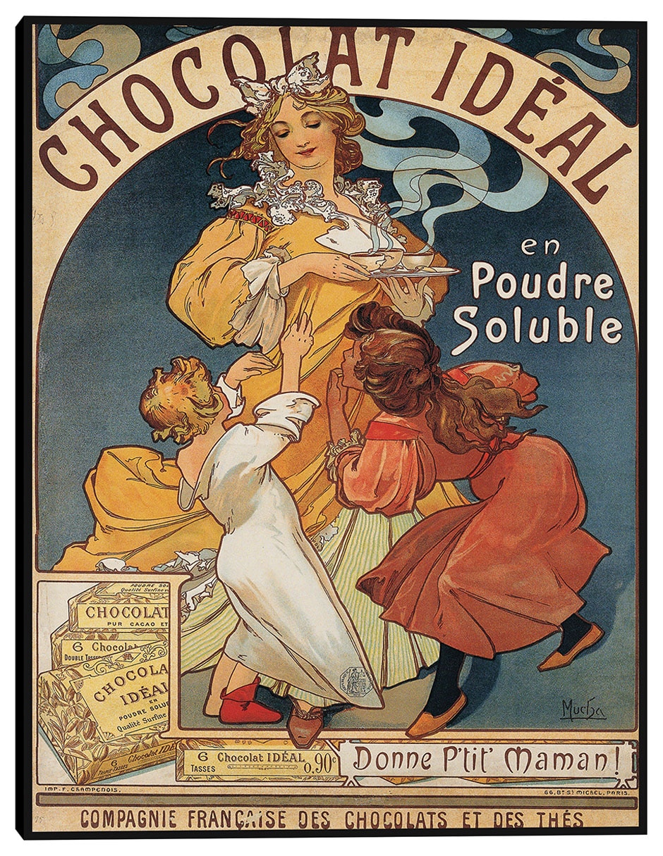 Cuadro decorativo Chocolate Ideal (antes de 1897) técnica mixta Publicidad