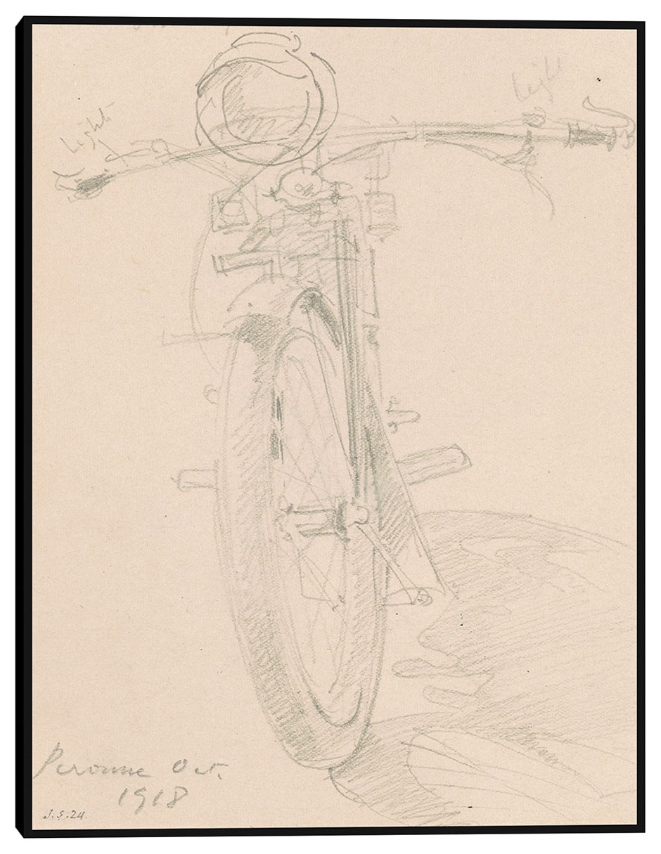 Cuadro decorativo Motocicleta (anverso) (1918) técnica mixta Bocetos