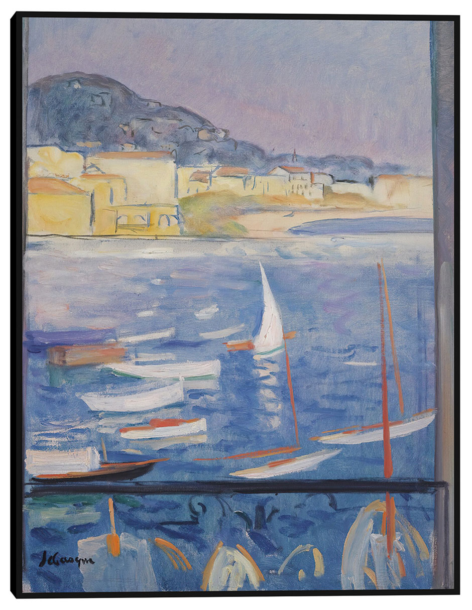 Cuadro decorativo Villefranche-Sur-Mer, Fenêtre Ouverte Sur Le Port (1926) técnica mixta Navegación