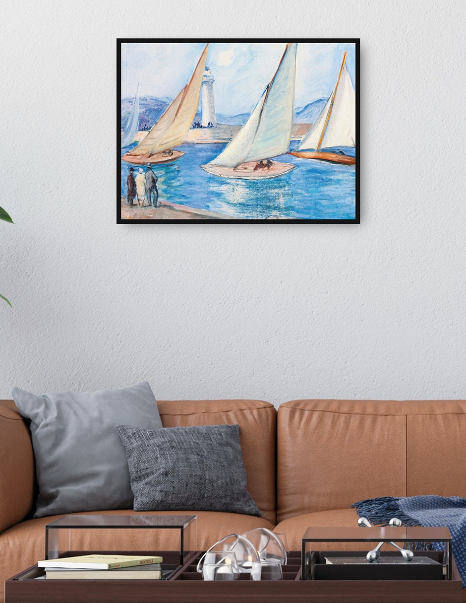 Cuadro decorativo Inicio de Regatas en el Sur, St. Tropez (década de 1920) técnica mixta Navegación 2
