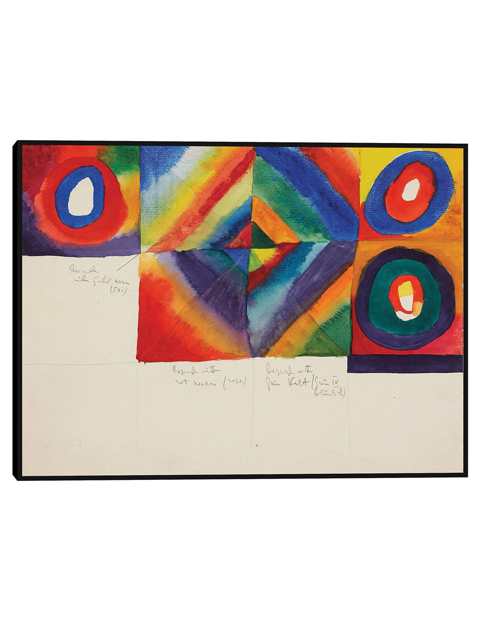 Cuadro decorativo Estudios de color con información sobre la técnica pictórica (1913) técnica mixta Colores