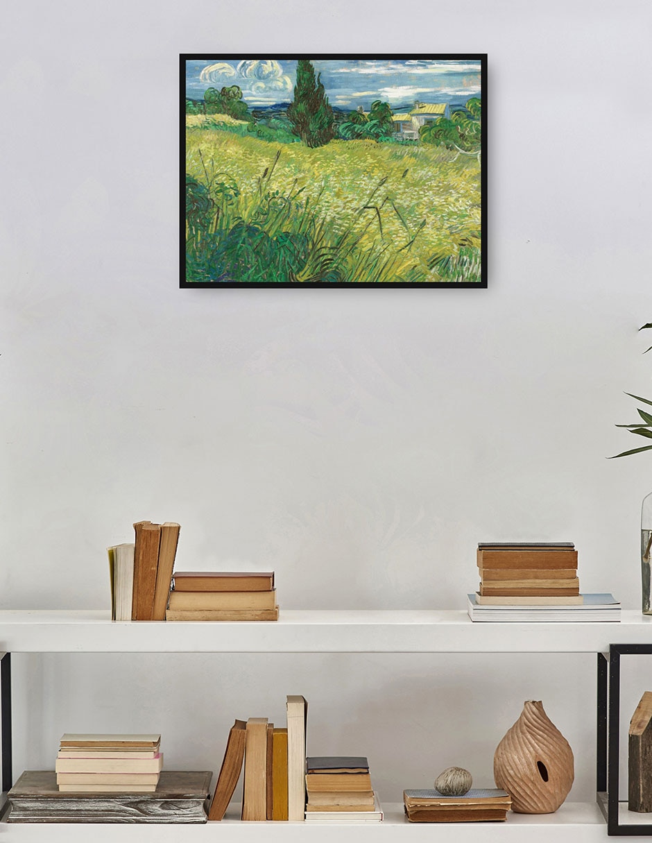 Cuadro decorativo Campo verde técnica mixta Campos 2