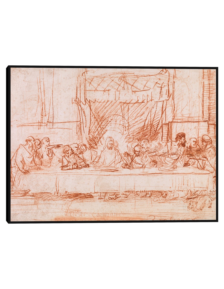 Cuadro decorativo La Última Cena, según Leonardo da Vinci (1634-1635) técnica mixta Figuras Celestiales