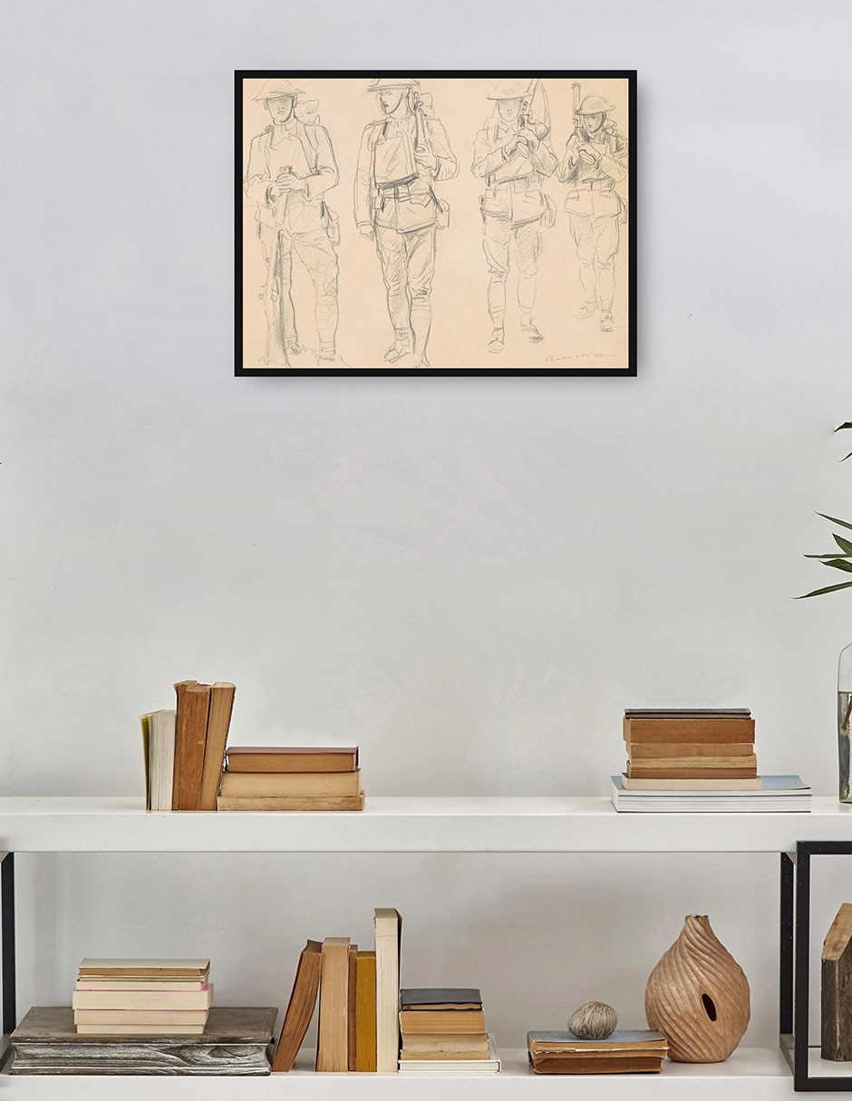 Cuadro decorativo técnica mixta Bocetos 3