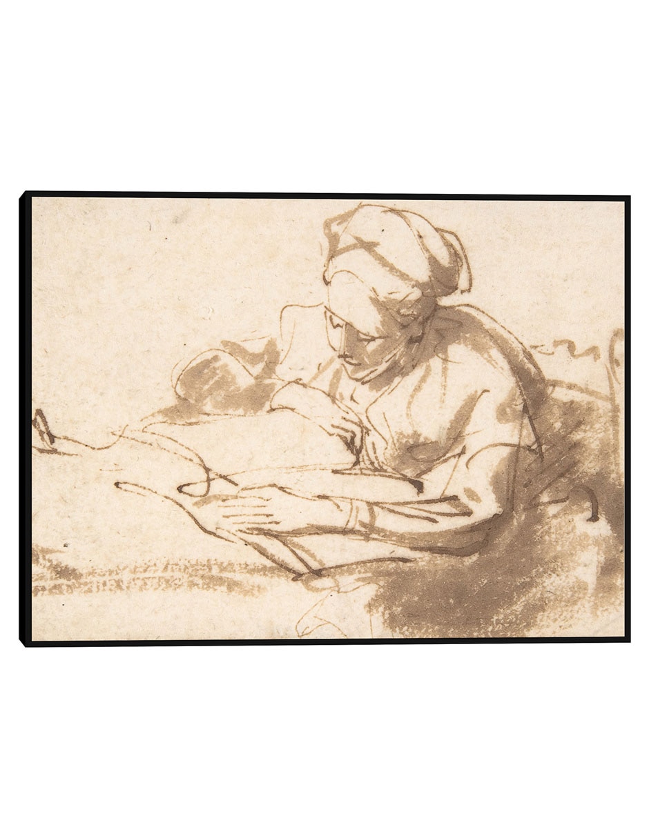 Cuadro decorativo Mujer leyendo (1606–69) técnica mixta Bocetos