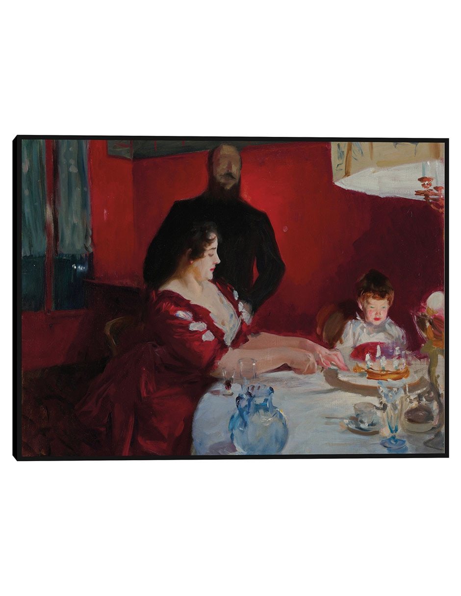 Cuadro decorativo La fiesta de cumpleaños (1885) técnica mixta Retratos