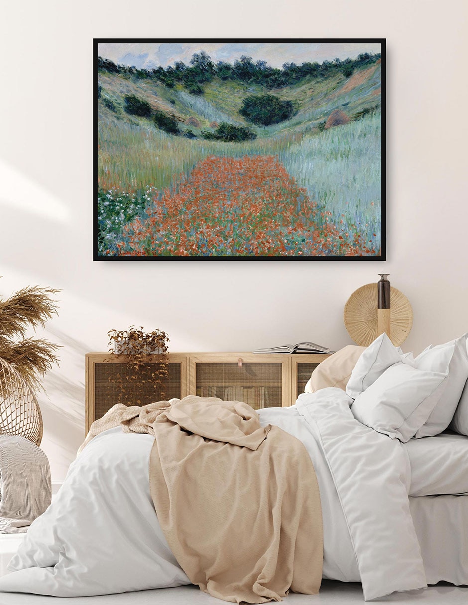 Cuadro decorativo Campo de amapolas en una hondonada cerca de Giverny (1885) técnica mixta Campos 2