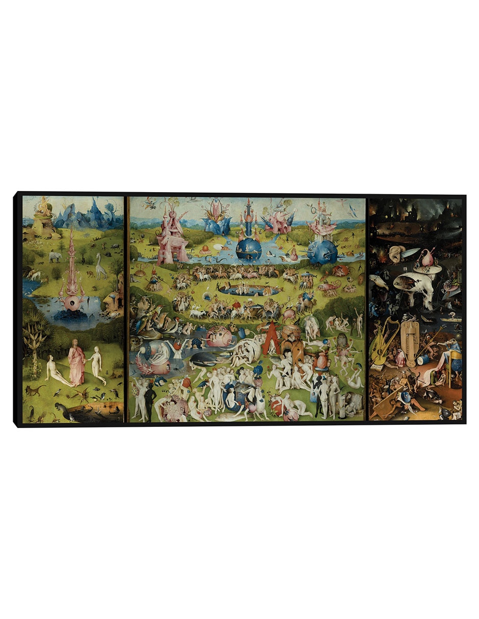 Cuadro decorativo El jardín de las delicias 1504 técnica mixta