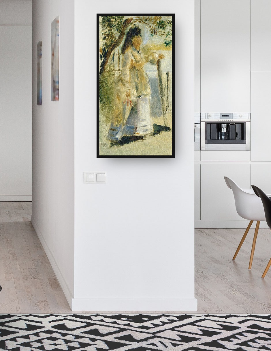 Cuadro decorativo Mujer por una valla técnica mixta Retratos 2