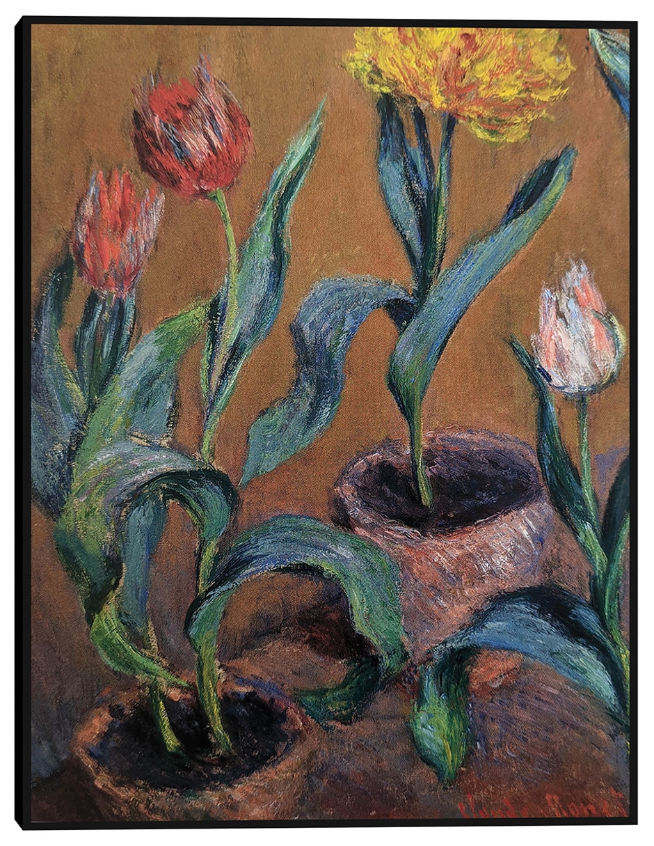 Cuadro decorativo Tulipanes técnica mixta Floración