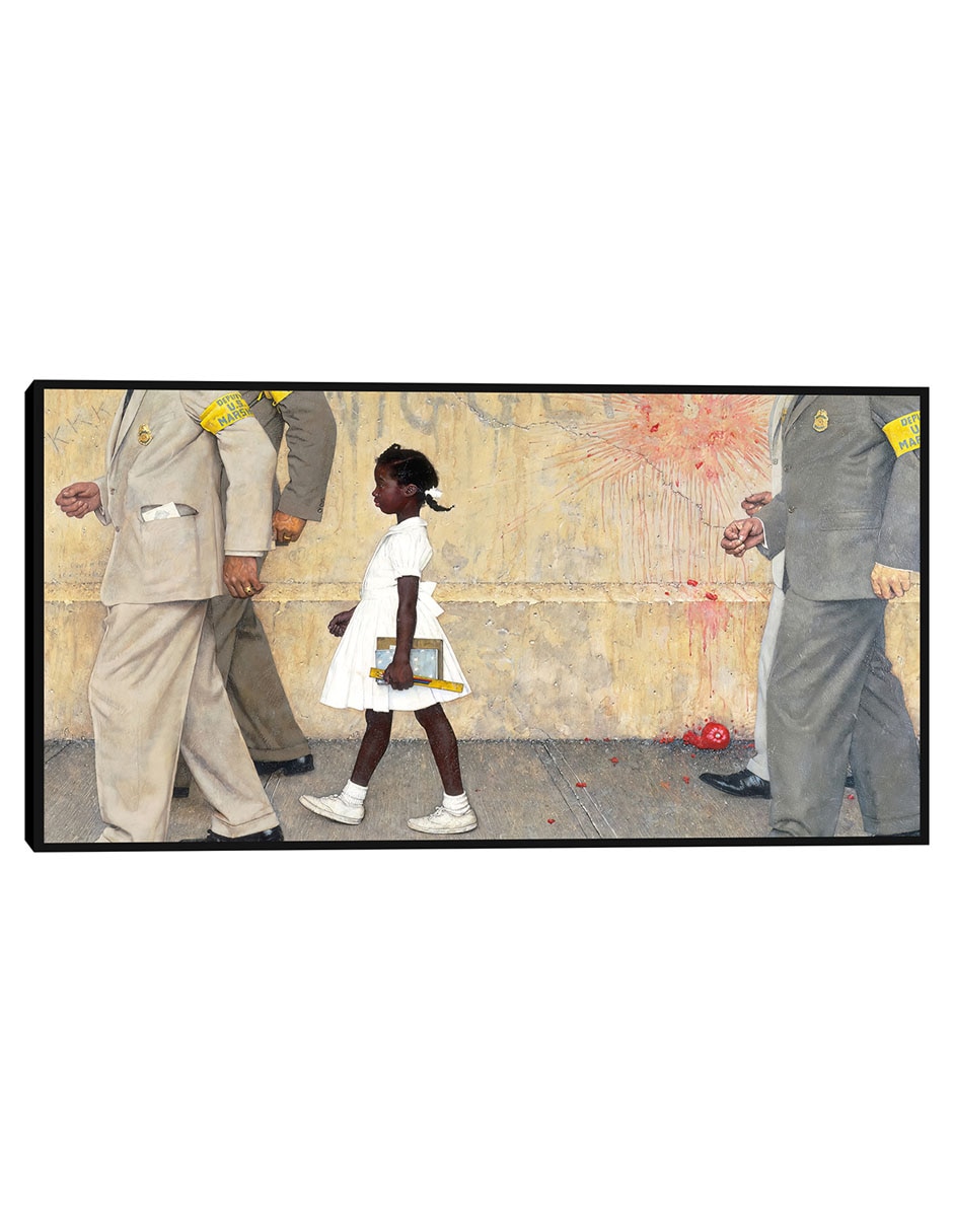 Cuadro decorativo El problema con el que todos vivimos (Ruby Bridges) técnica mixta Gente