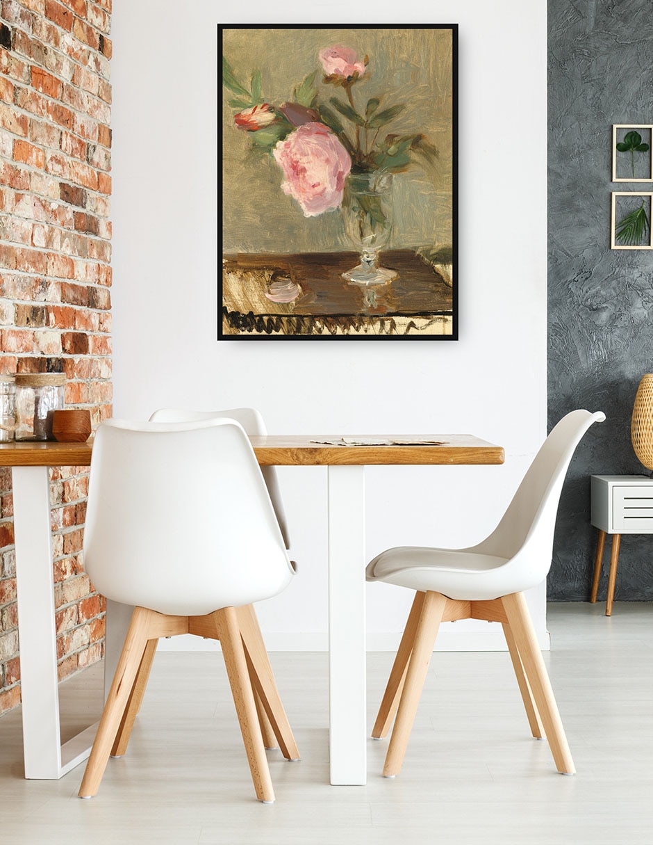 Cuadro decorativo Peonías técnica mixta Floreros 3