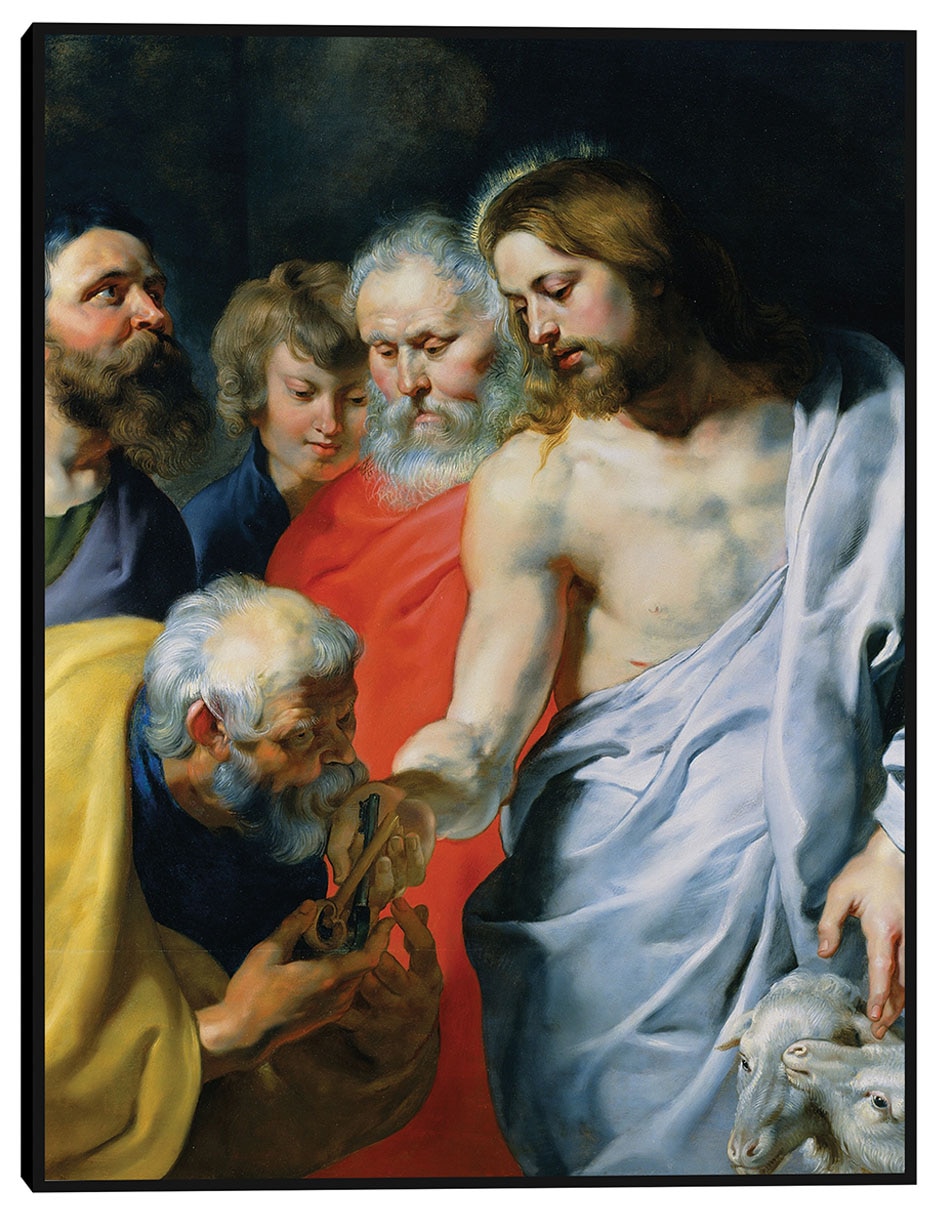 Cuadro decorativo El encargo de Cristo a Pedro (c. 1616) técnica mixta Figuras Celestiales Cuadro decorativo El encargo de Cristo a Pedro (c. 1616) técnica mixta Figuras Celestiales