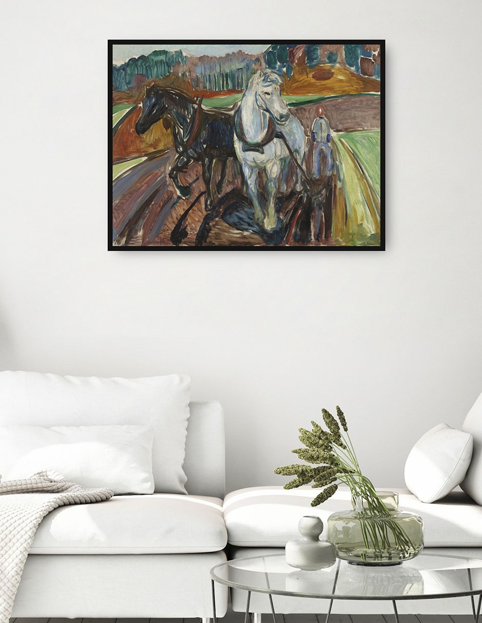 Cuadro decorativo Arado de otoño (1919) técnica mixta Animales Domésticos 2