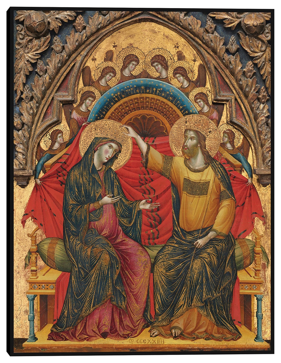 Cuadro decorativo La Coronación de la Virgen, 1324 técnica mixta Figuras Celestiales