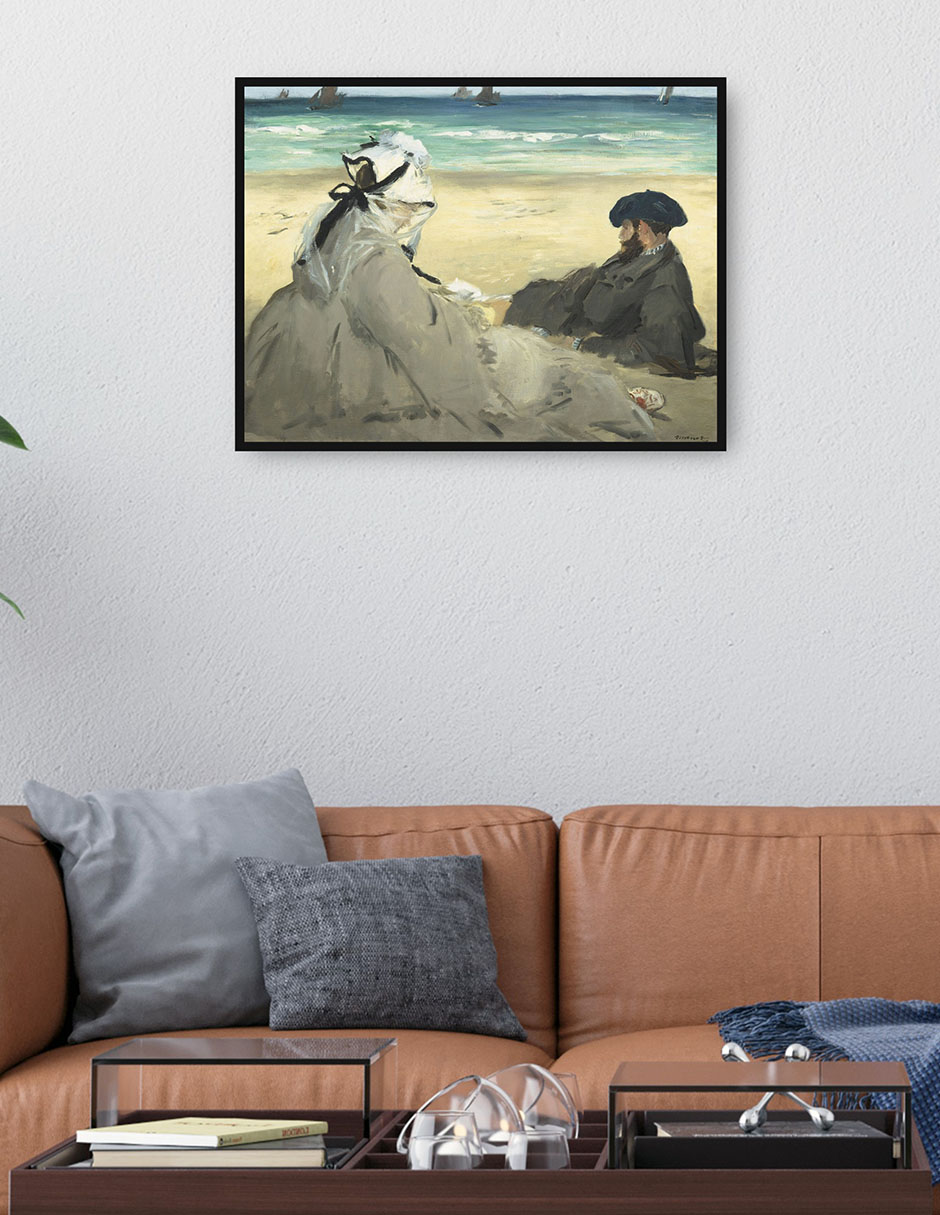 Cuadro decorativo En La Playa (1873) técnica mixta Viticultura 2