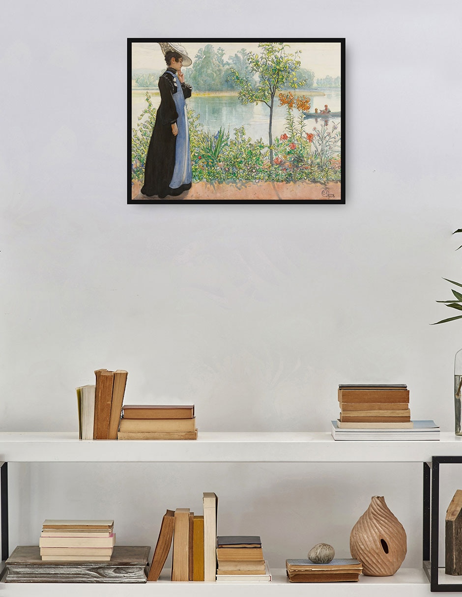Cuadro decorativo Karin Por La Orilla técnica mixta Lagos 2