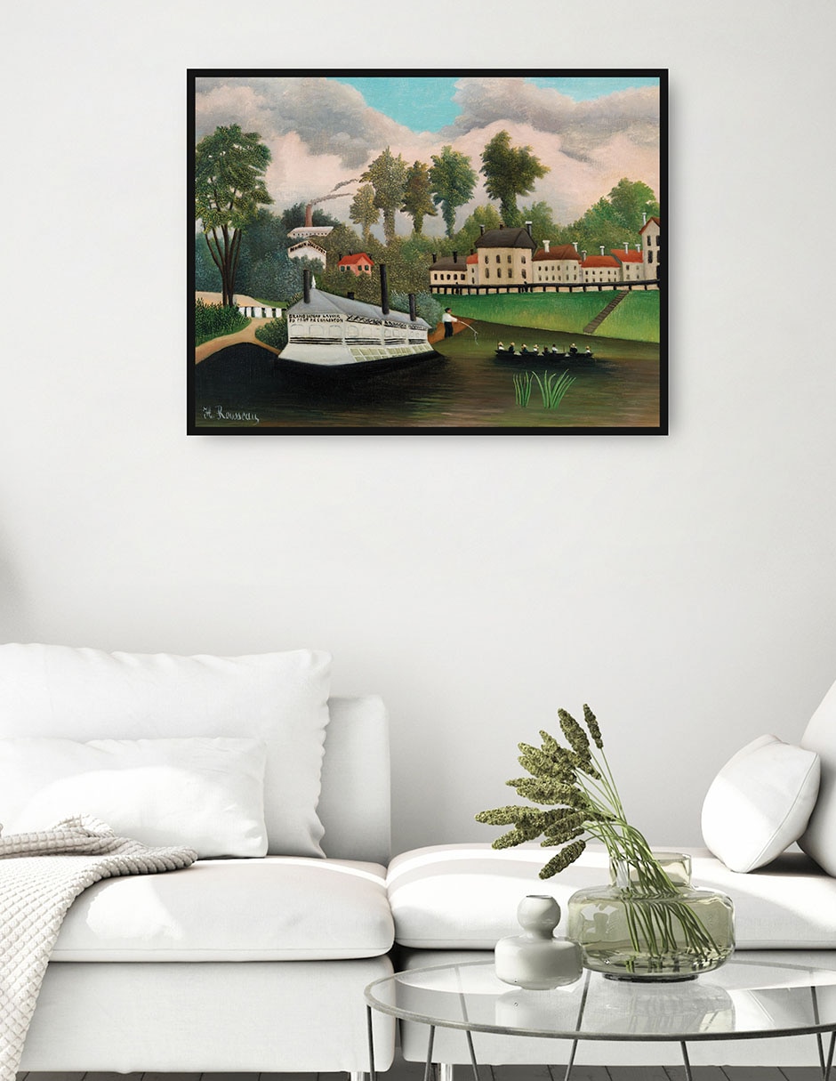 Cuadro decorativo El Barco Lavadero De Pont De Charenton (Le Bateau-Lavoir Du Pont De Charenton) (Ca. 1895) técnica mixta Campos 2