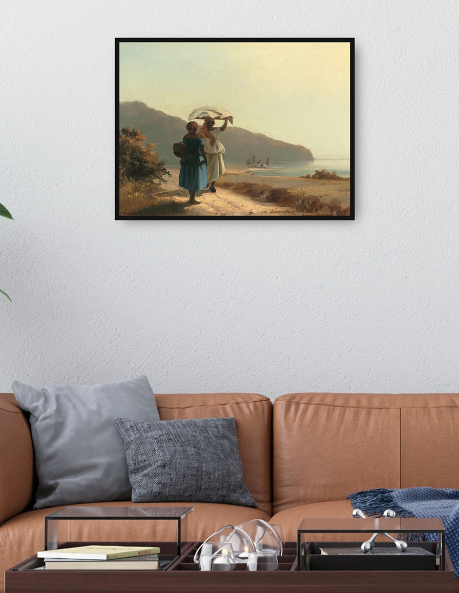 Cuadro decorativo Dos Mujeres Conversando Junto Al Mar, Santo Tomás 1856 técnica mixta Bosques 2