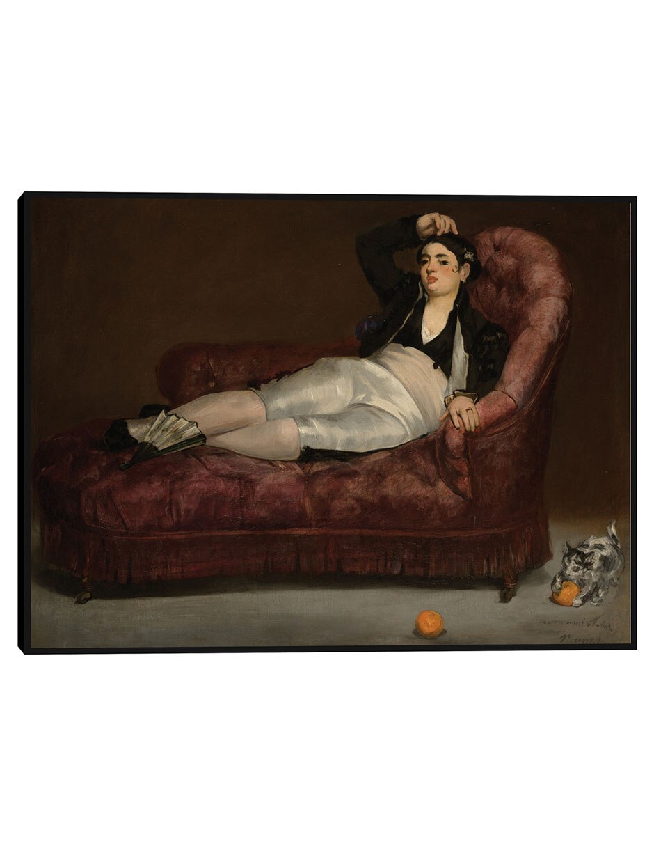 Cuadro decorativo Mujer Joven Reclinada Vestida De Español (1862-1863) técnica mixta Campos