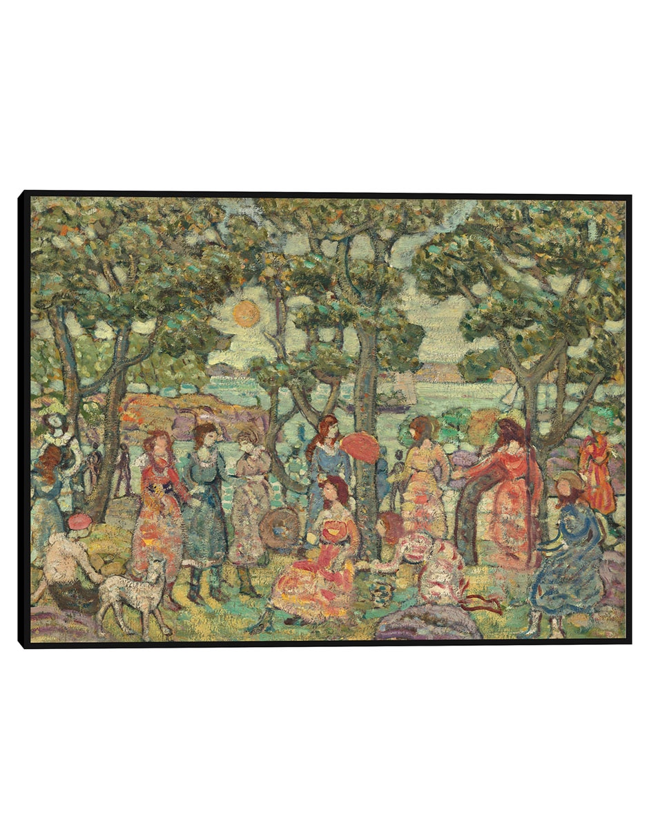 Cuadro decorativo Paisaje Con Figuras, 1921 técnica mixta Bosques