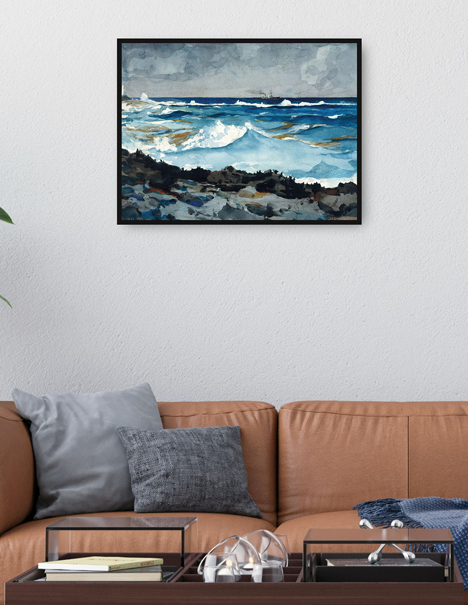 Cuadro decorativo Costa Y Surf, Nassau (1899) técnica mixta Bocetos 2