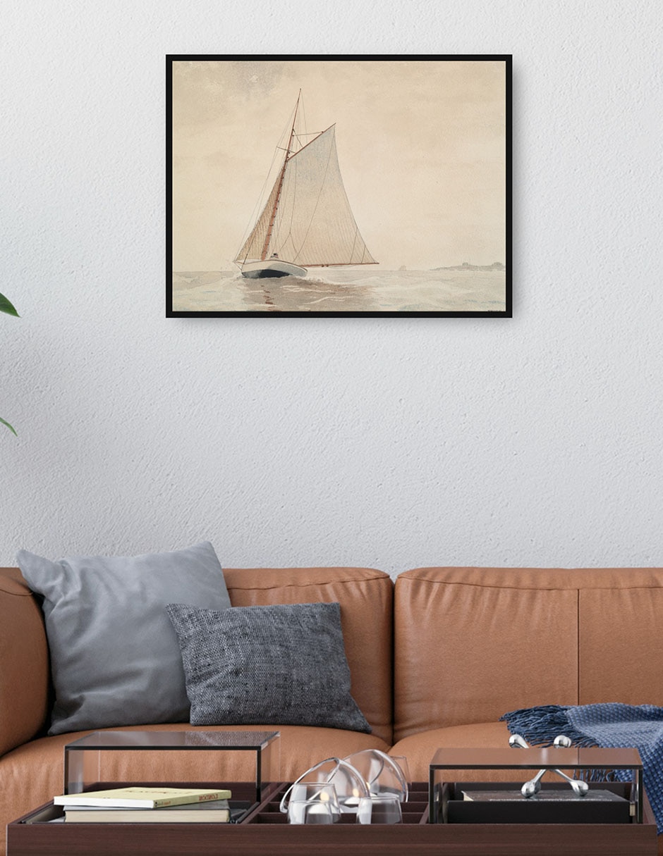 Cuadro decorativo Navegando Frente A Gloucester (Hacia 1880) técnica mixta Bocetos 2