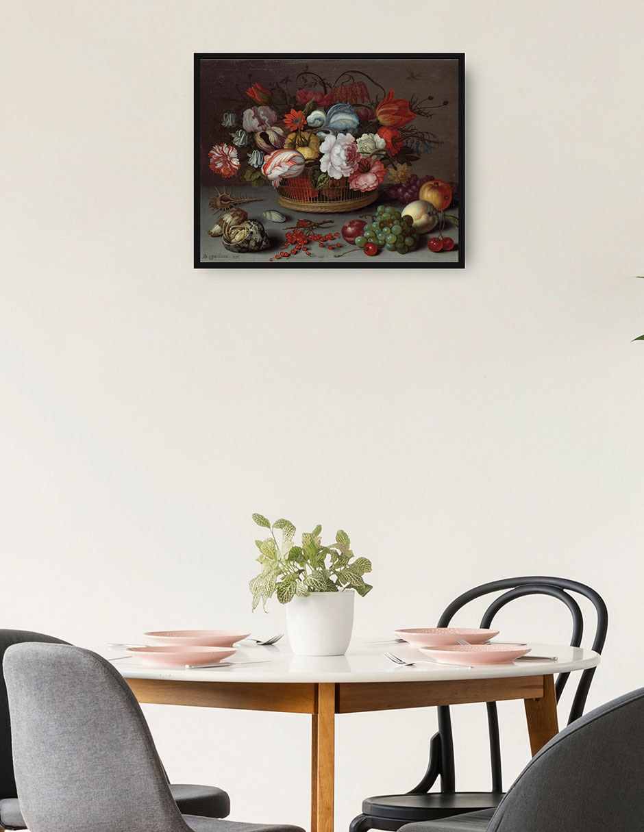 Cuadro decorativo Cesta De Flores técnica mixta Gente 2