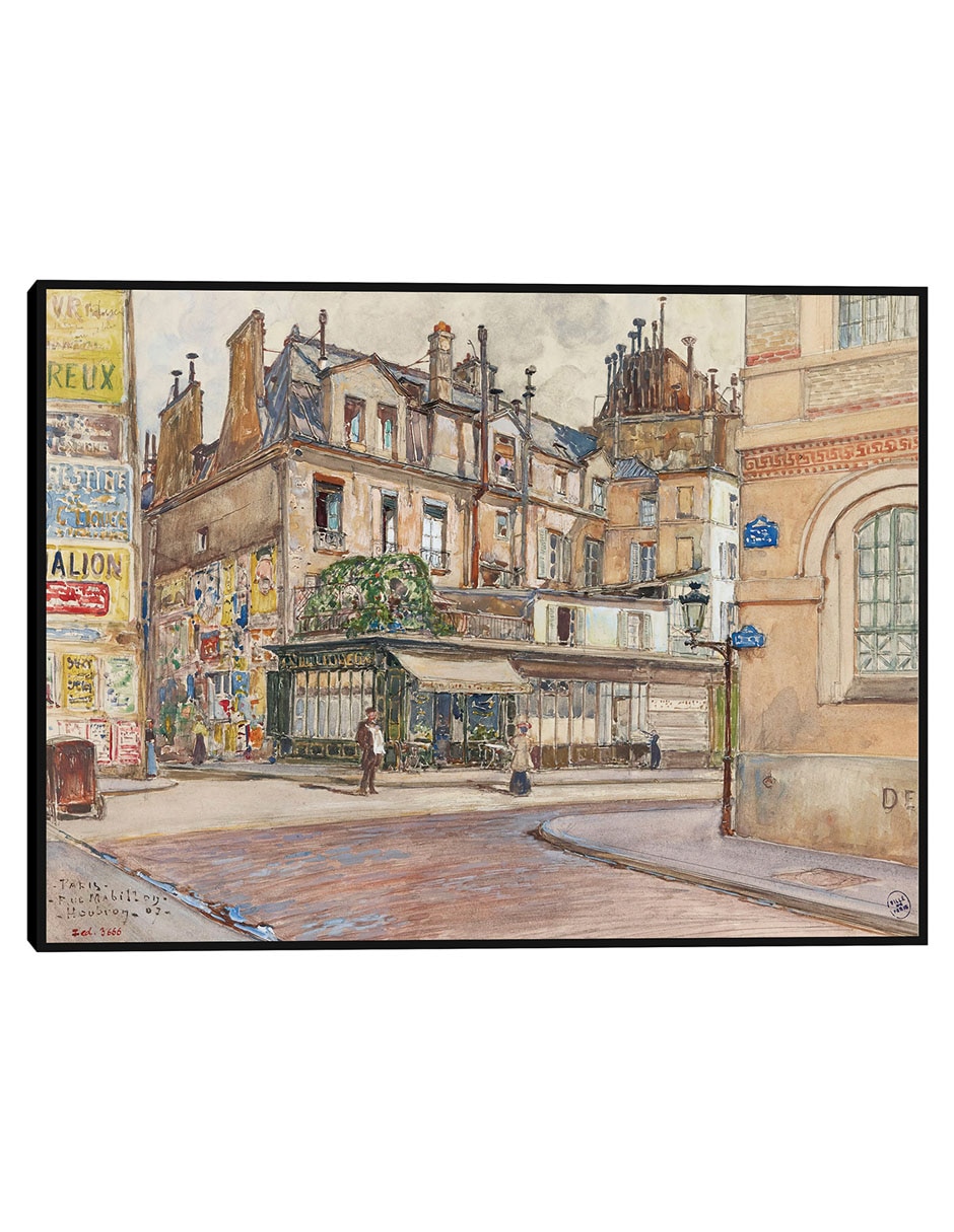 Cuadro decorativo Calle Hermel En Montmartre (1899) técnica mixta Puentes Cuadro decorativo Calle Hermel En Montmartre (1899) técnica mixta Puentes