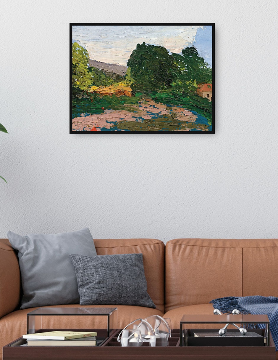 Cuadro decorativo Lavandera Blanca técnica mixta Obras 2