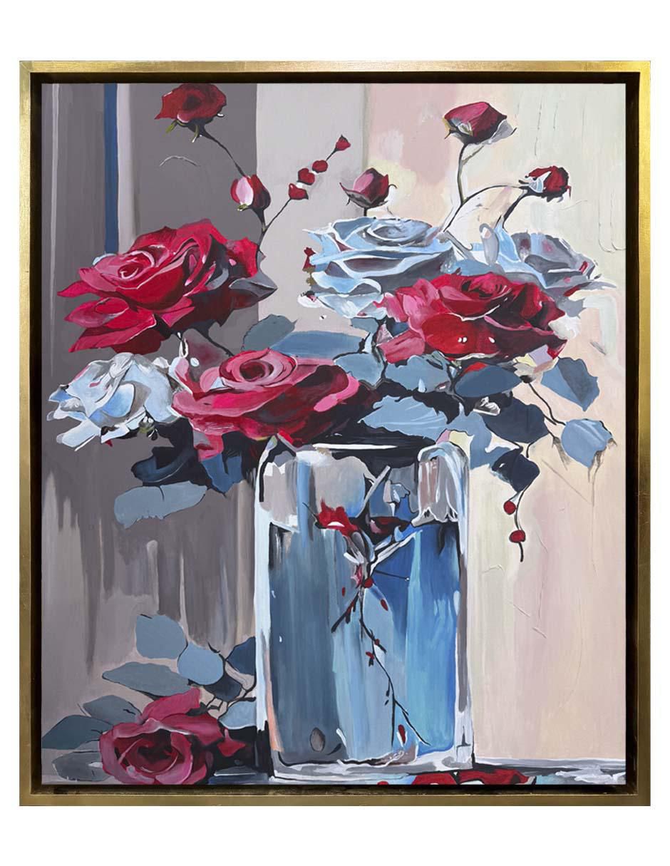 Pintura Ecos de Pétalos técnica acrílico Flores