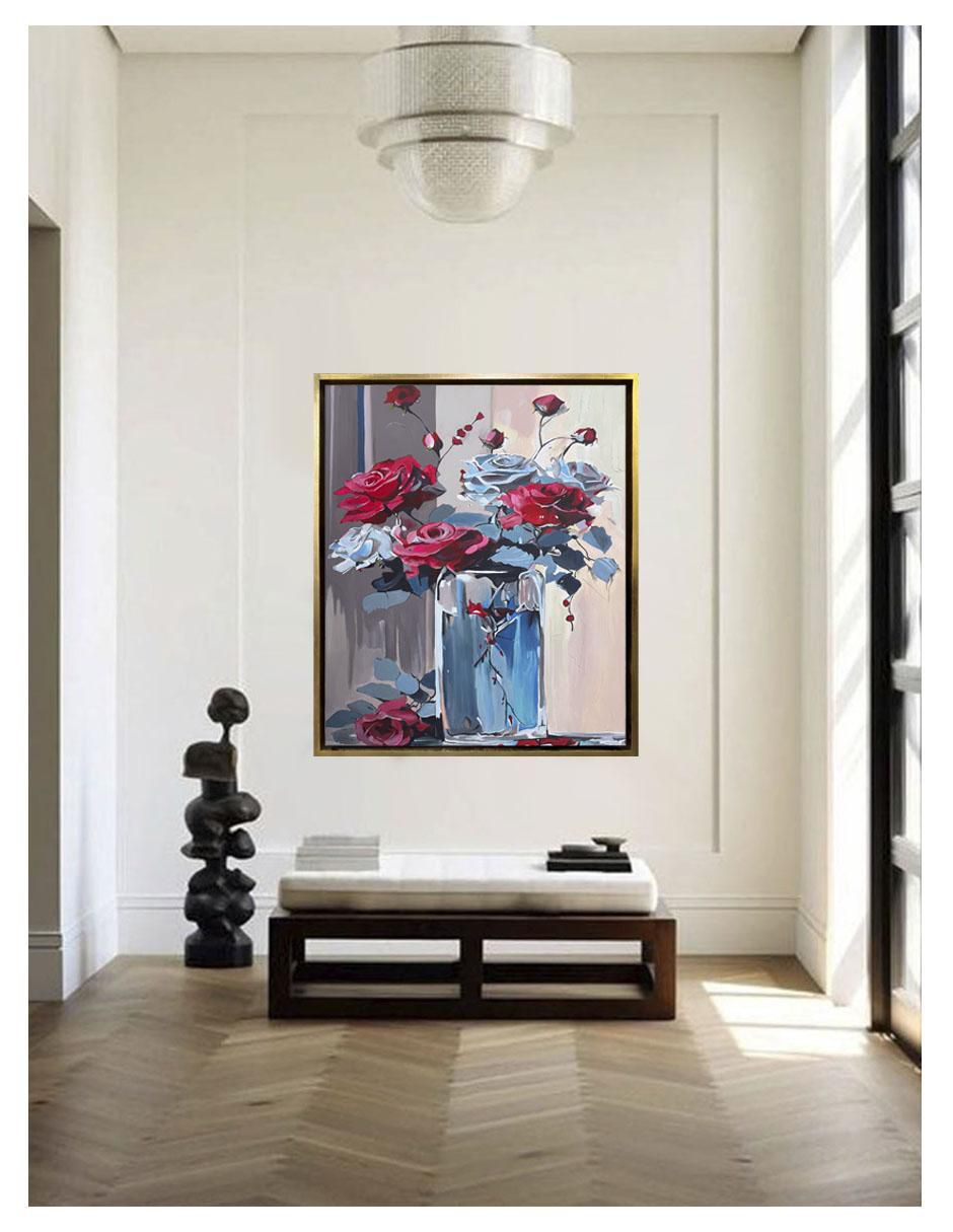 Pintura Ecos de Pétalos técnica acrílico Flores 3