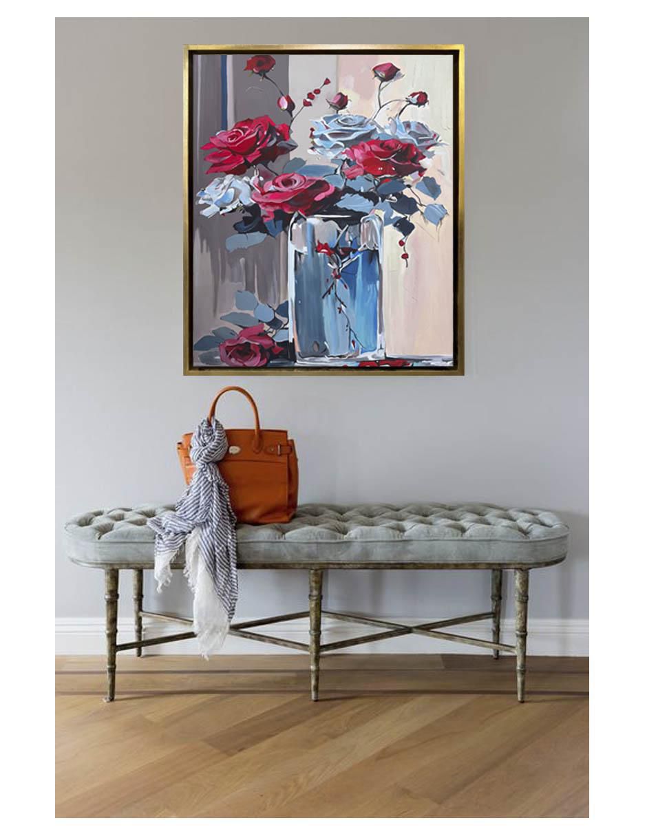 Pintura Ecos de Pétalos técnica acrílico Flores 4