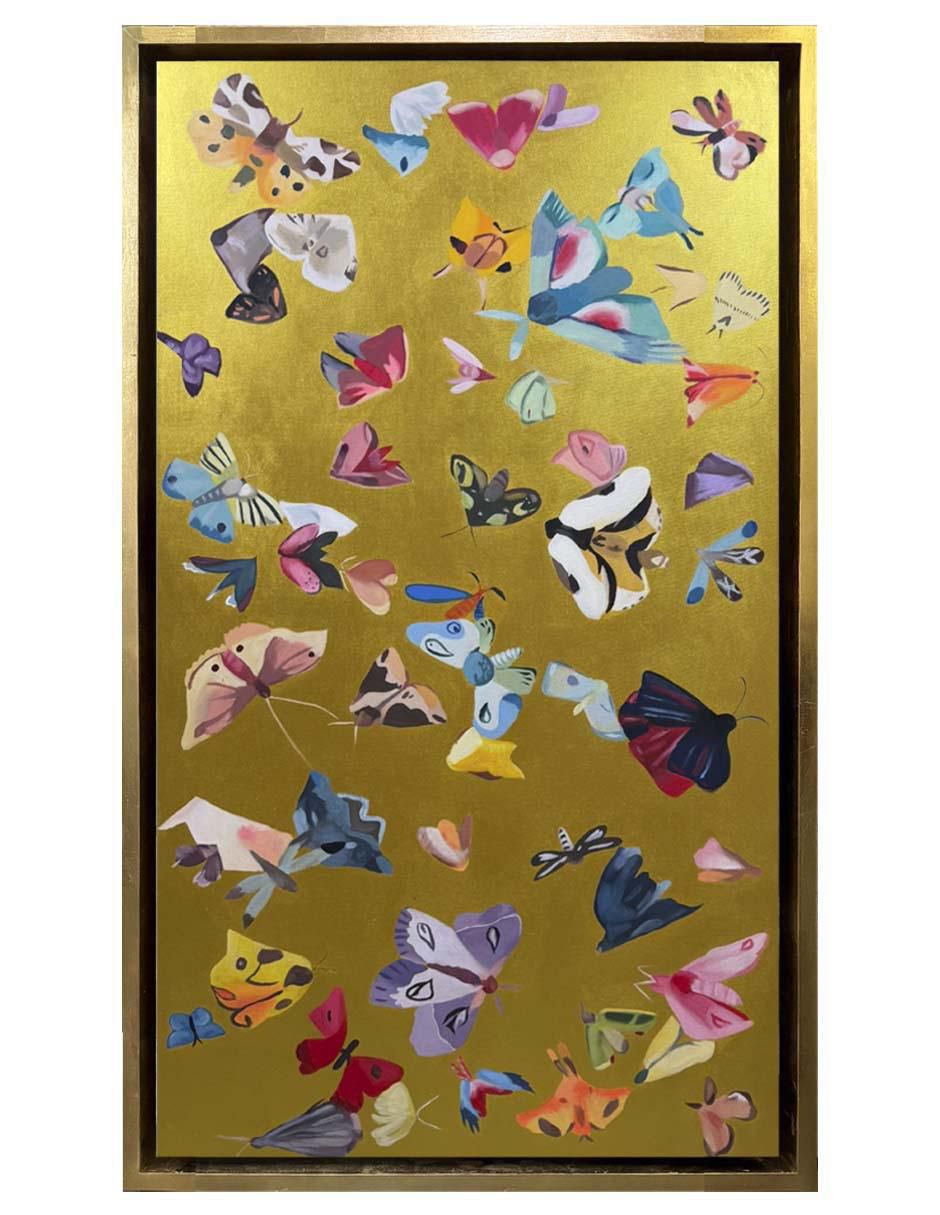 Pintura Alas de oro técnica acrílico Mariposas Pintura Alas de oro técnica acrílico Mariposas
