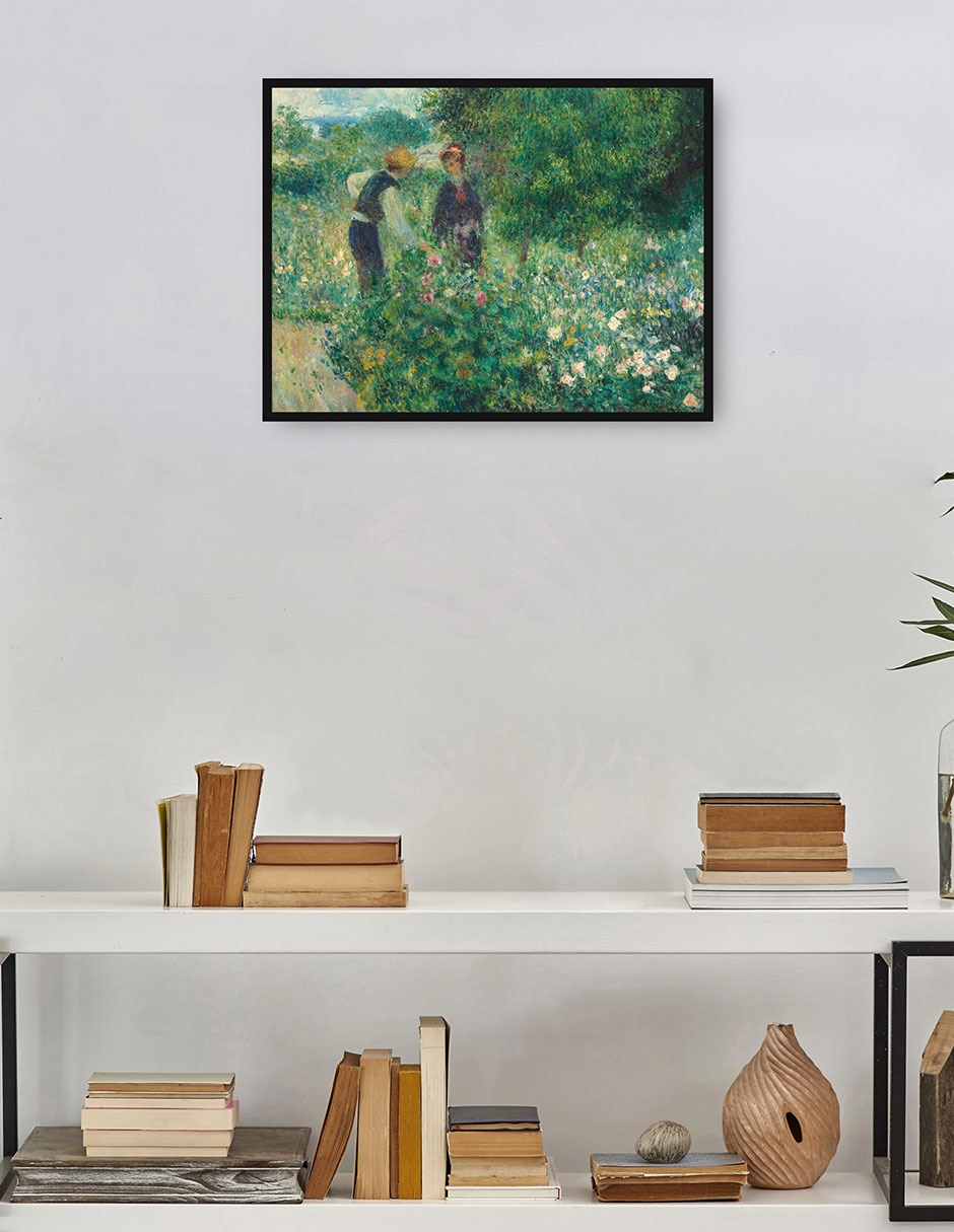 Cuadro decorativo Recogiendo flores técnica mixta Campos 2