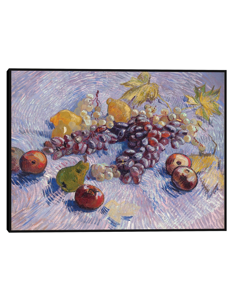 Cuadro decorativo Uvas, limones, peras y manzanas (1887) técnica mixta Obras Cuadro decorativo Uvas, limones, peras y manzanas (1887) técnica mixta Obras