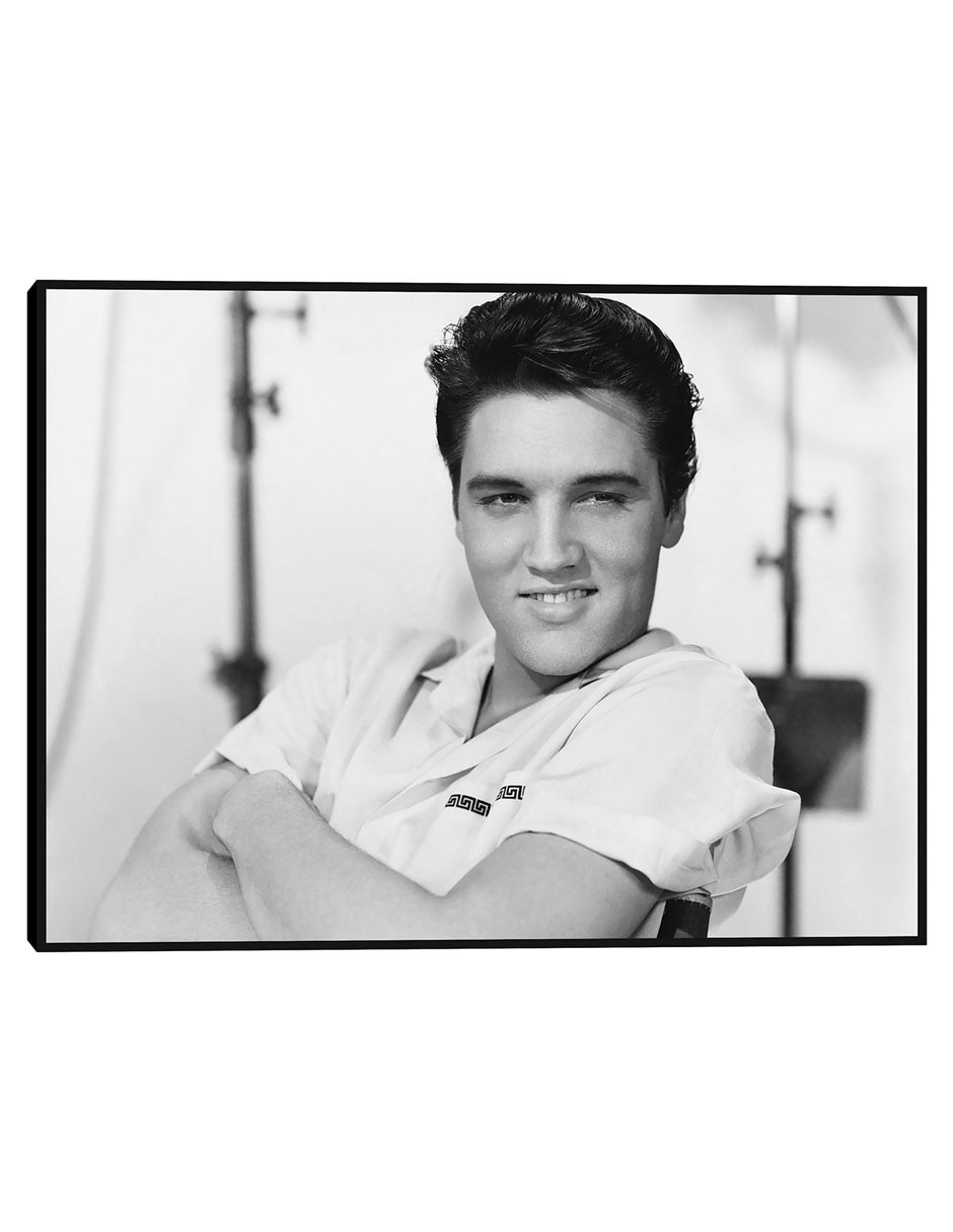 Cuadro decorativo Elvis Presley1958 técnica mixta Famosos