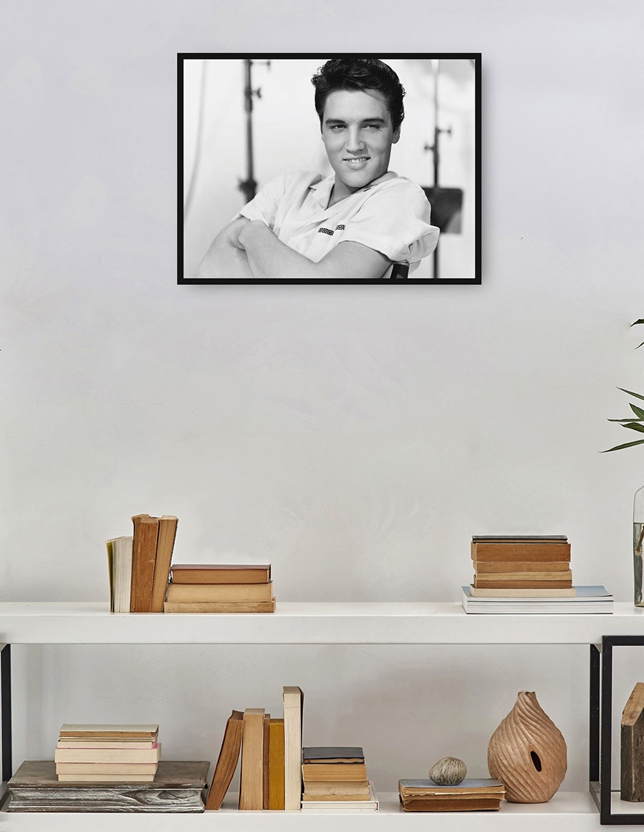 Cuadro decorativo Elvis Presley1958 técnica mixta Famosos 2