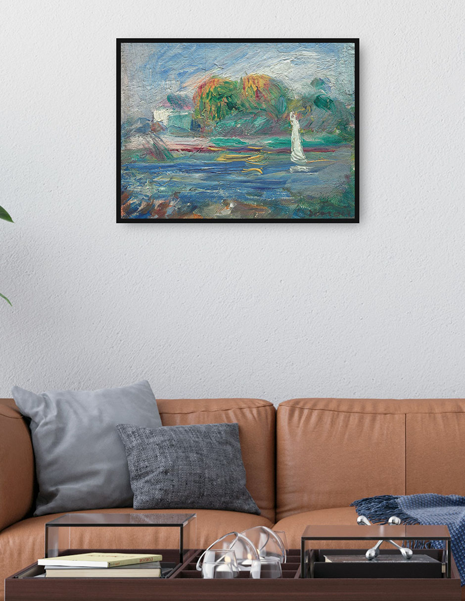 Cuadro decorativo El río azul técnica mixta Ríos 2
