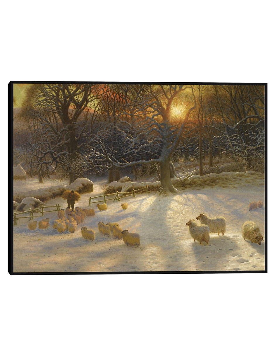 Cuadro decorativo El acortamiento del día de invierno está cerca de su fin técnica mixta Invierno Cuadro decorativo El acortamiento del día de invierno está cerca de su fin técnica mixta Invierno