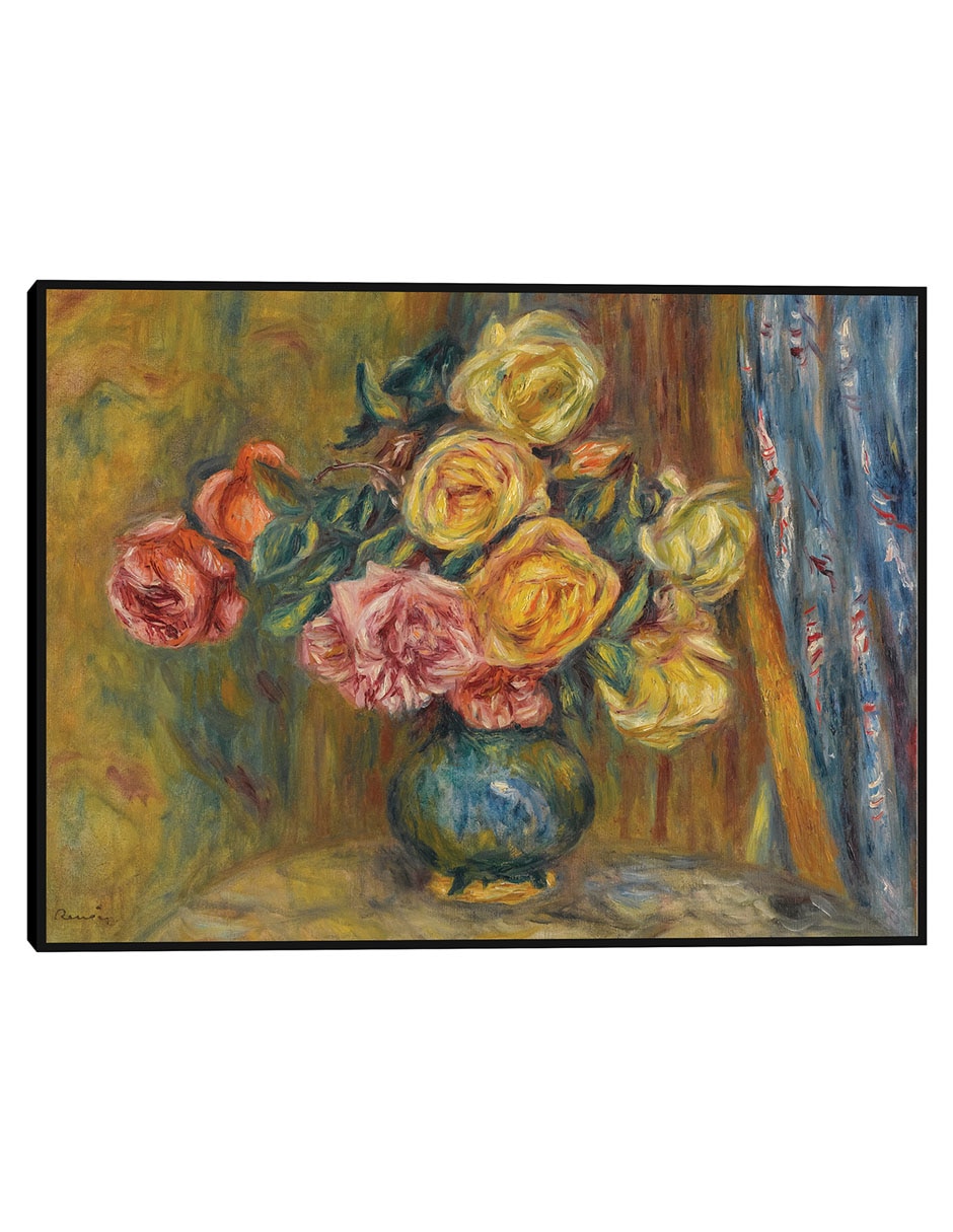 Cuadro decorativo Las rosas al Rideau Bleu (1912) técnica mixta Floreros